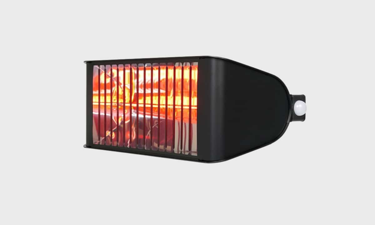 מקרן חום למרפסת תנור אינפרא אדום עם שלט דגם BOSTON premium 2000W שחור מט