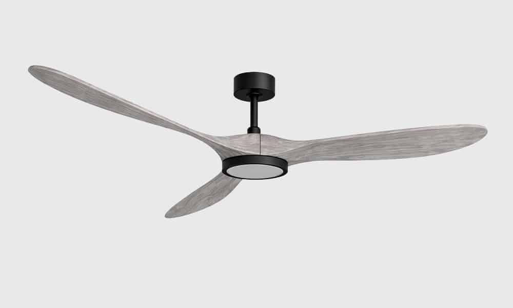 מאוורר תקרה Stars Dc Led שחור עם כנפיים בצבע מעושן 60 אינץ