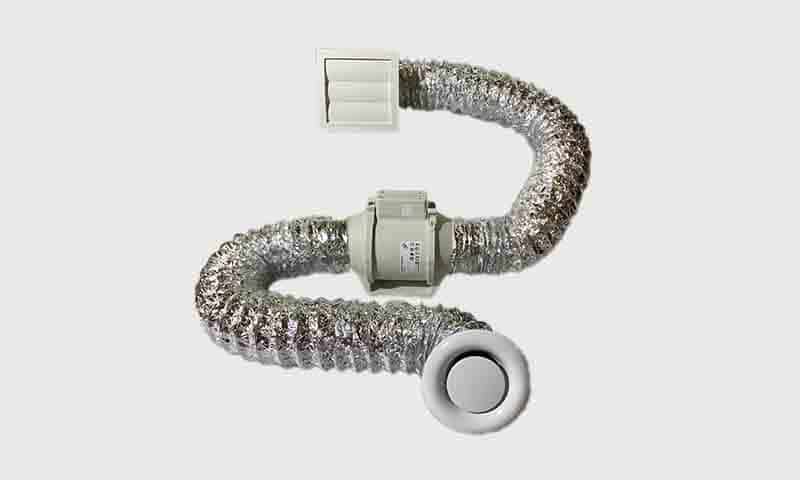 קיט מפוח TYPHOON 125 בקוטר 125 ממ למערכת אוורור כולל אביזרי התקנה